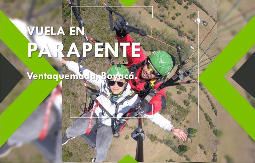 1 día inolvidable ¡Despierta tu Espíritu Aventurero Parapente en Ventaquemada, Boyacá: Una Experiencia Inolvidable en los Cielos de Colombia!